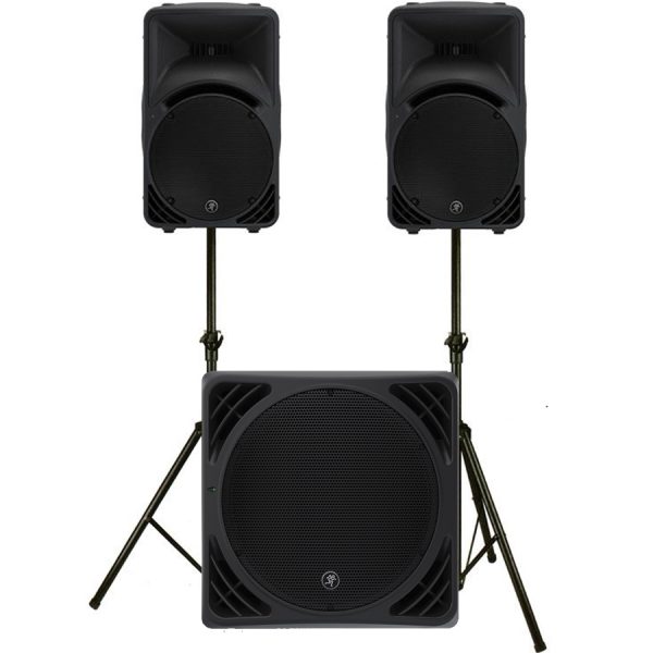 Speaker Hire of one active bass bin and two active speakers in Nottingham